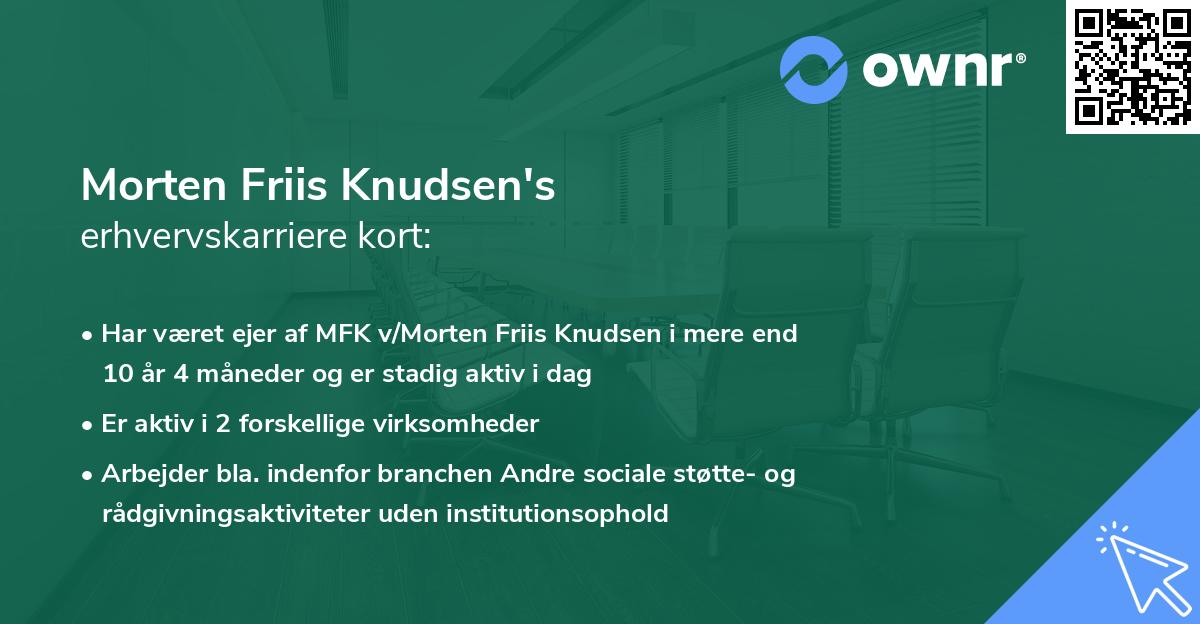 Morten Friis Knudsen's erhvervskarriere kort