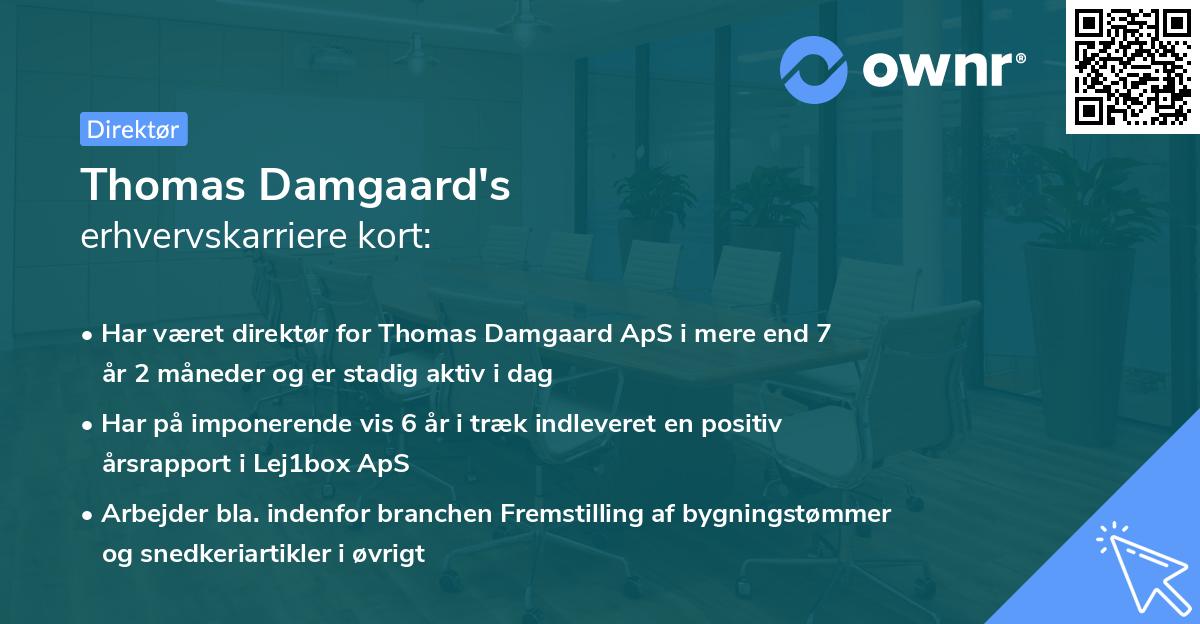 Thomas Damgaard's erhvervskarriere kort