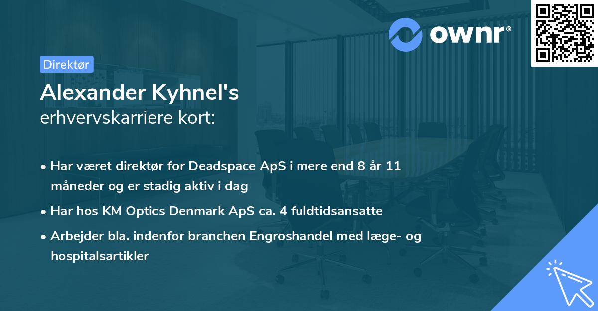 Alexander Kyhnel's erhvervskarriere kort