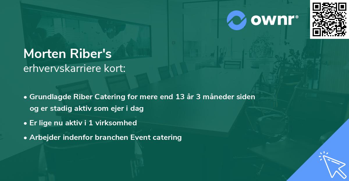 Morten Riber's erhvervskarriere kort