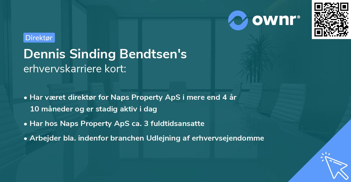 Dennis Sinding Bendtsen's erhvervskarriere kort