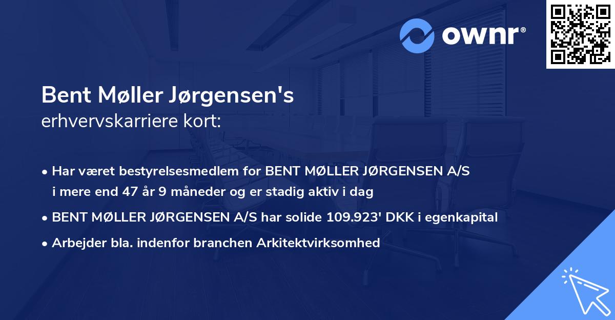 Bent Møller Jørgensen's erhvervskarriere kort