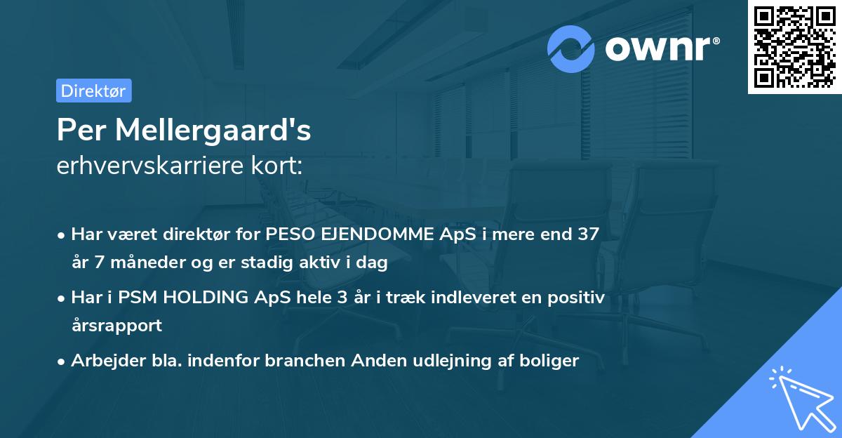 Per Mellergaard's erhvervskarriere kort