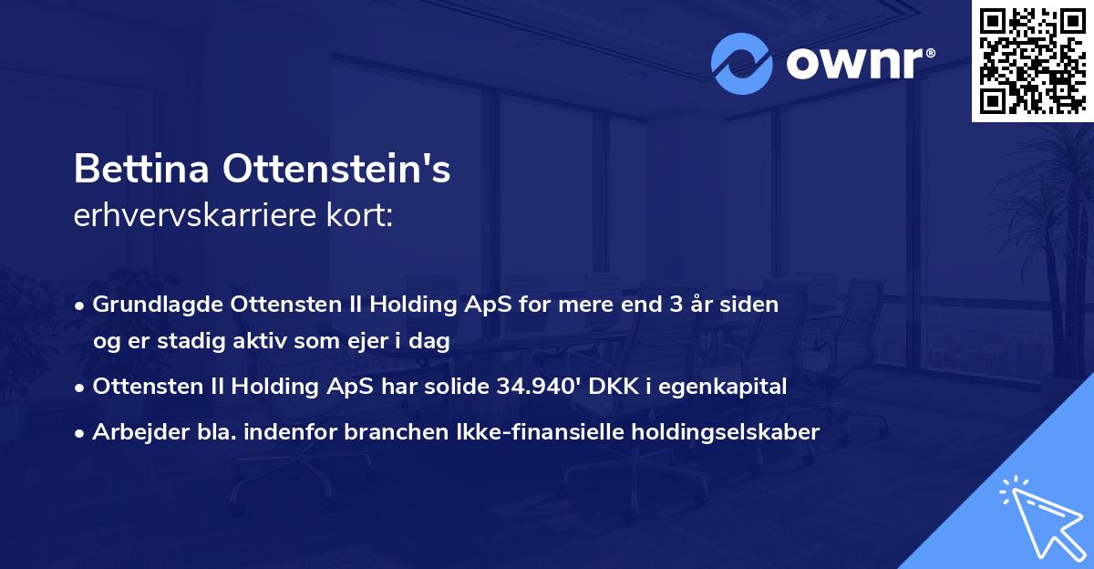 Bettina Ottenstein's erhvervskarriere kort