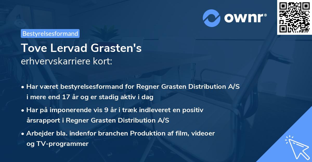 Tove Lervad Grasten's erhvervskarriere kort