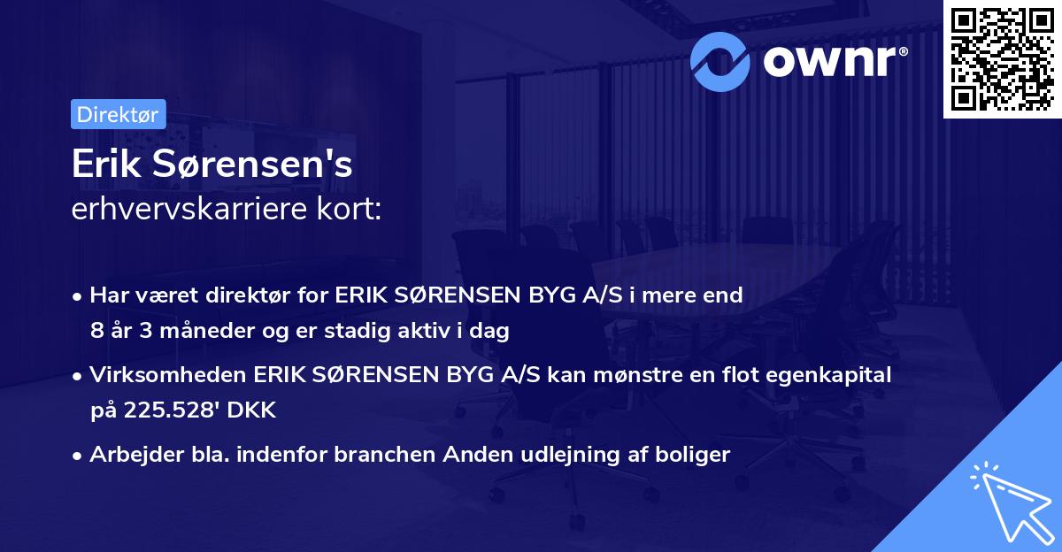 Erik Sørensen's erhvervskarriere kort