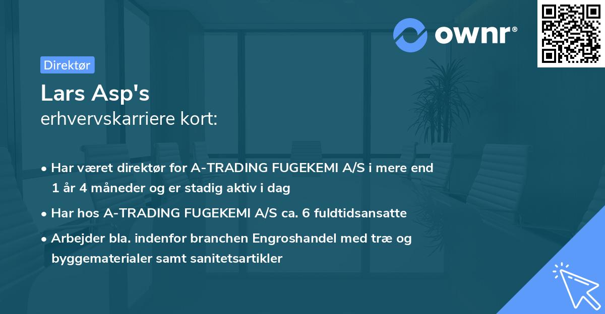 Lars Asp's erhvervskarriere kort