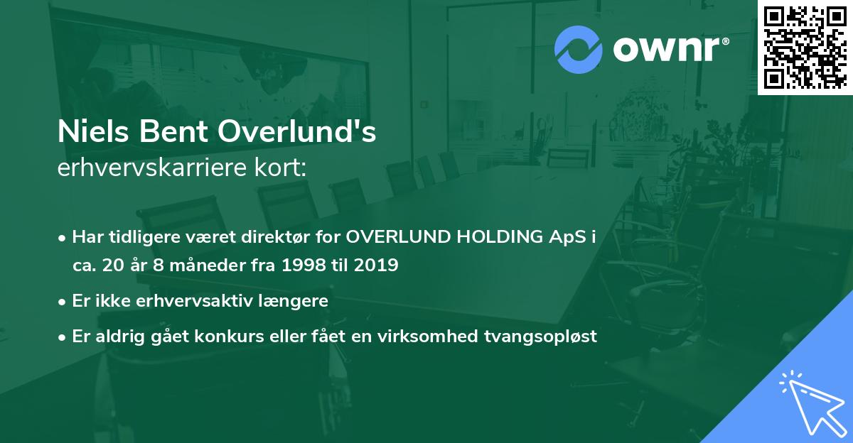 Niels Bent Overlund's erhvervskarriere kort