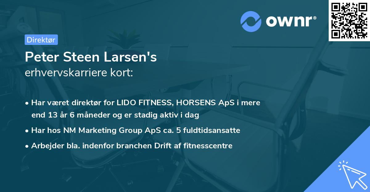 Peter Steen Larsen's erhvervskarriere kort