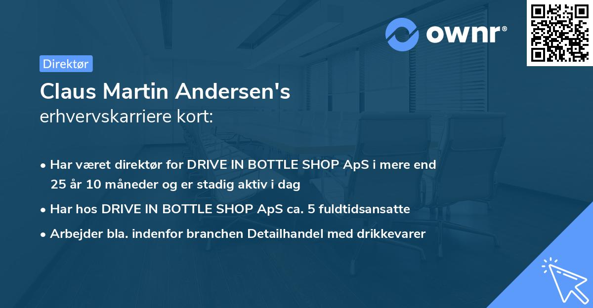 Claus Martin Andersen's erhvervskarriere kort