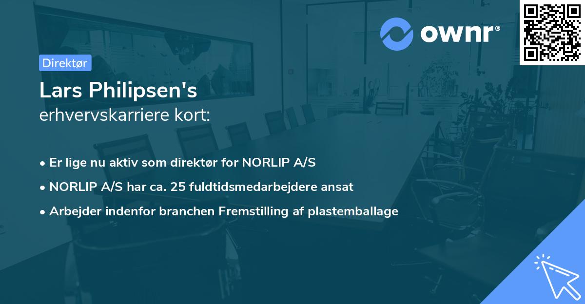 Lars Philipsen's erhvervskarriere kort
