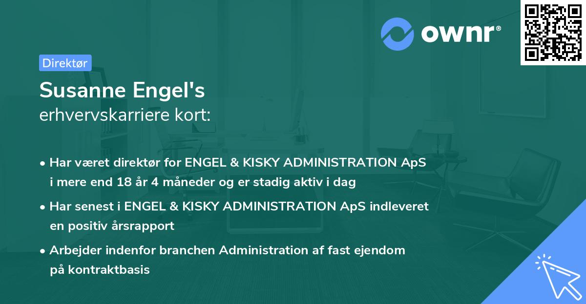 Susanne Engel's erhvervskarriere kort