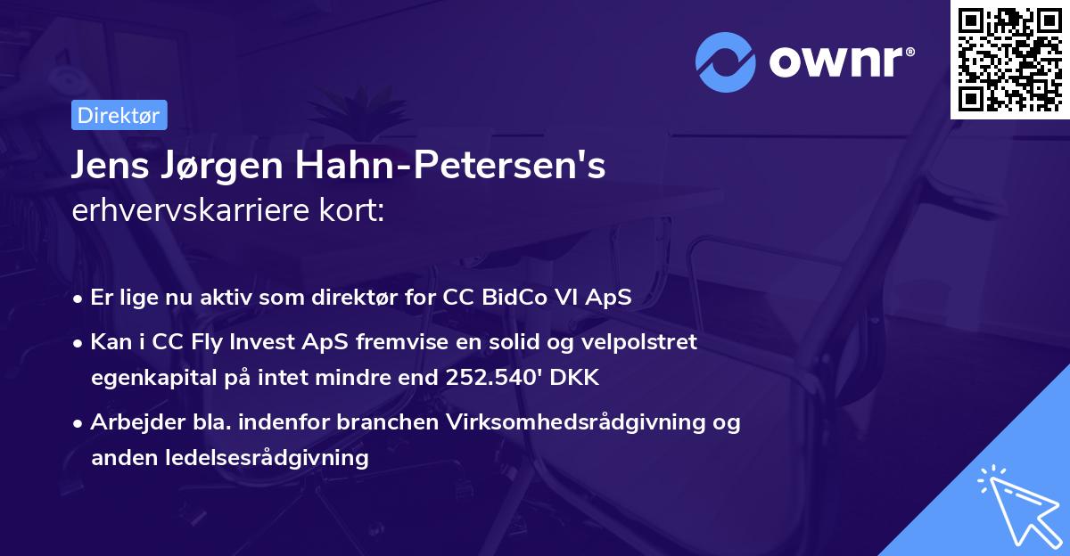 Jens Jørgen Hahn-Petersen's erhvervskarriere kort