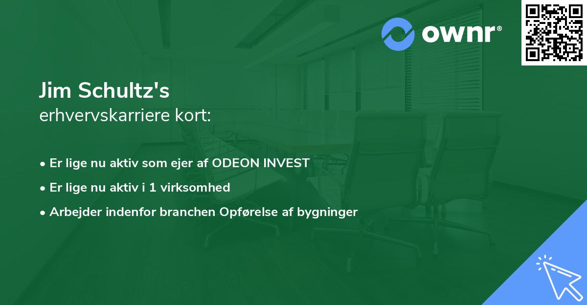 Jim Schultz's erhvervskarriere kort