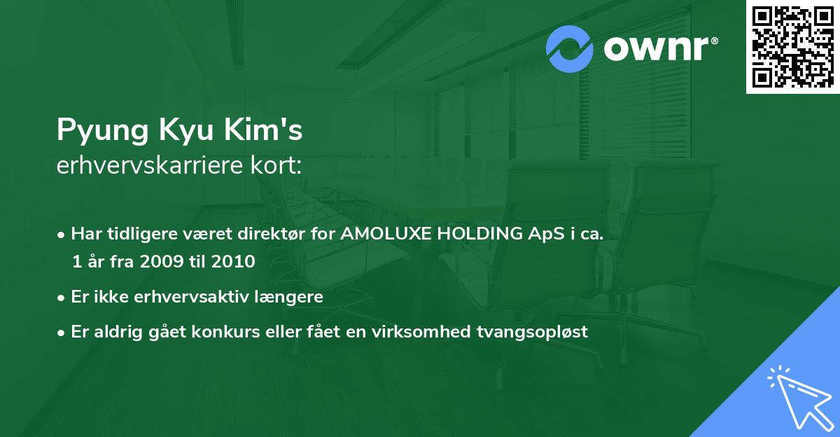 Pyung Kyu Kim's erhvervskarriere kort