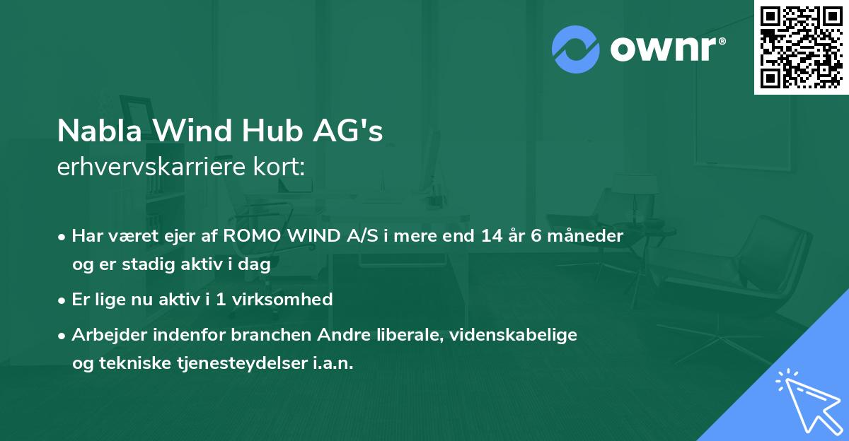 Nabla Wind Hub AG's erhvervskarriere kort