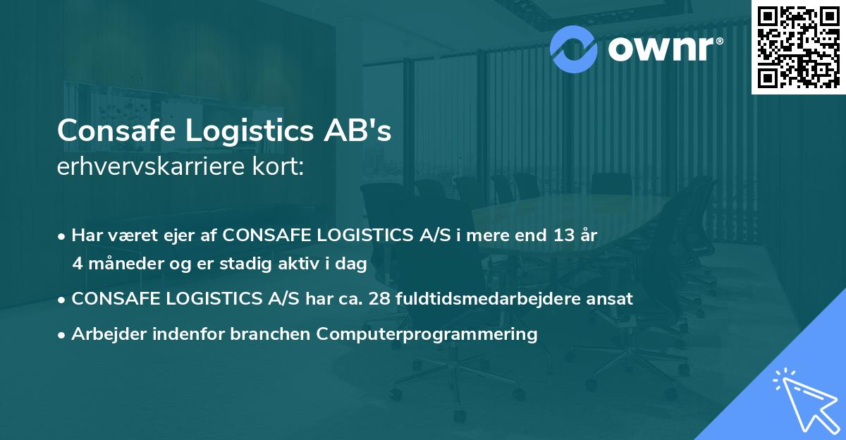 Consafe Logistics AB's erhvervskarriere kort