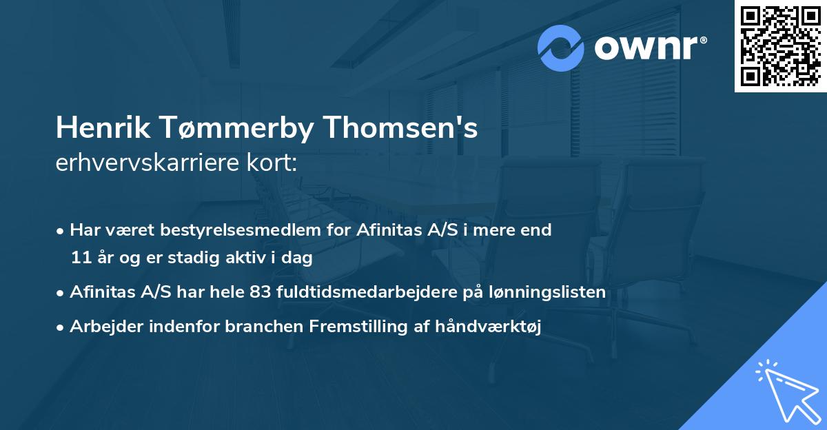 Henrik Tømmerby Thomsen's erhvervskarriere kort