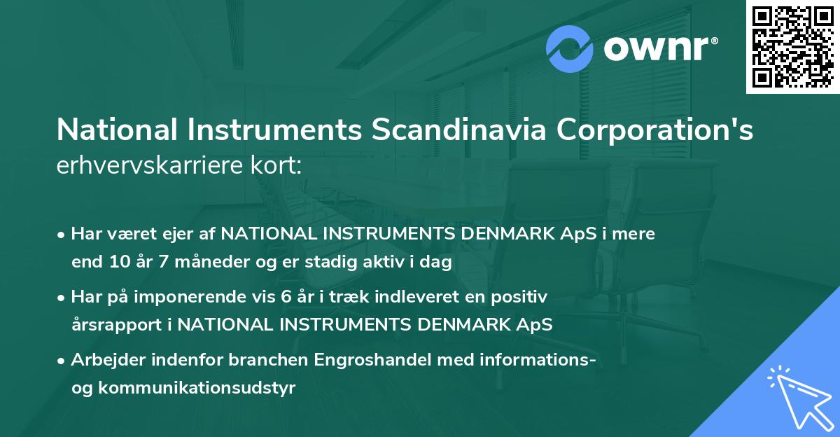 National Instruments Scandinavia Corporation's erhvervskarriere kort