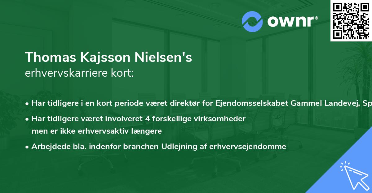 Thomas Kajsson Nielsen's erhvervskarriere kort
