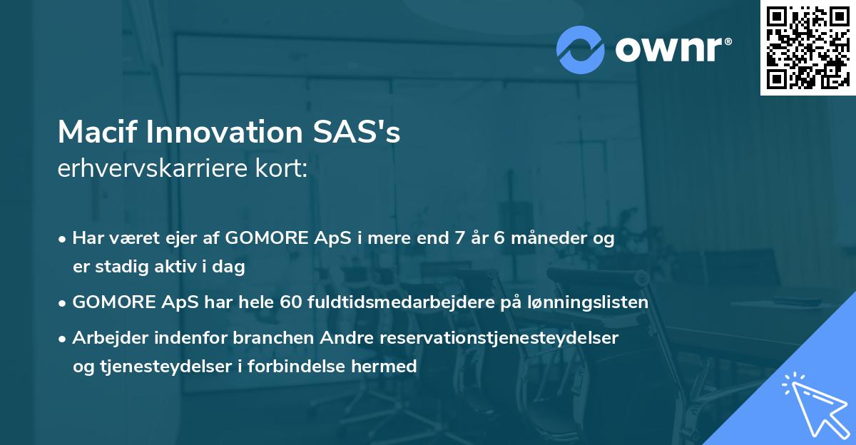 Macif Innovation SAS's erhvervskarriere kort