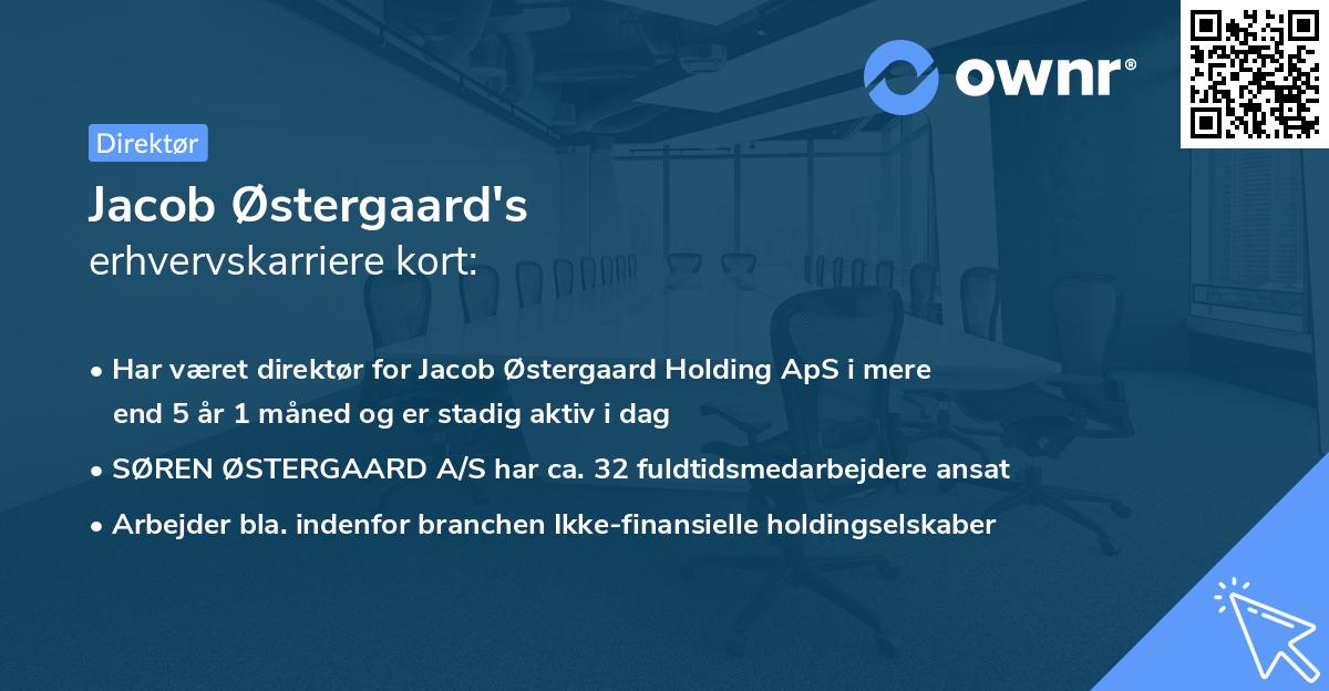 Jacob Østergaard's erhvervskarriere kort
