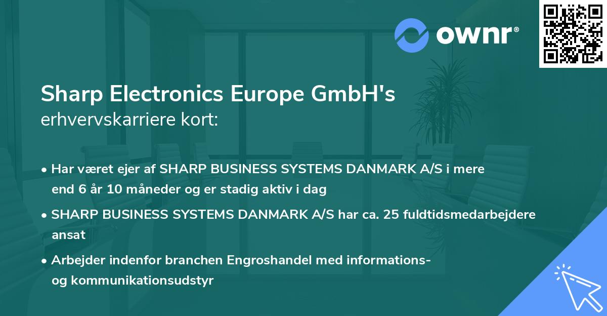 Sharp Electronics Europe GmbH's erhvervskarriere kort