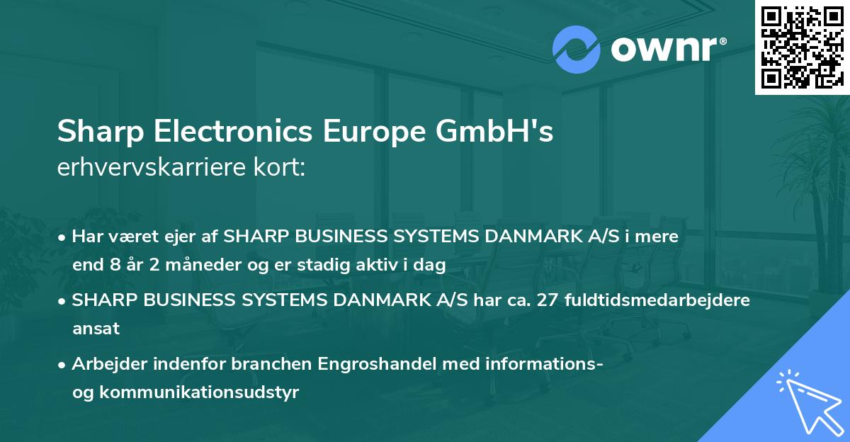 Sharp Electronics Europe GmbH's erhvervskarriere kort