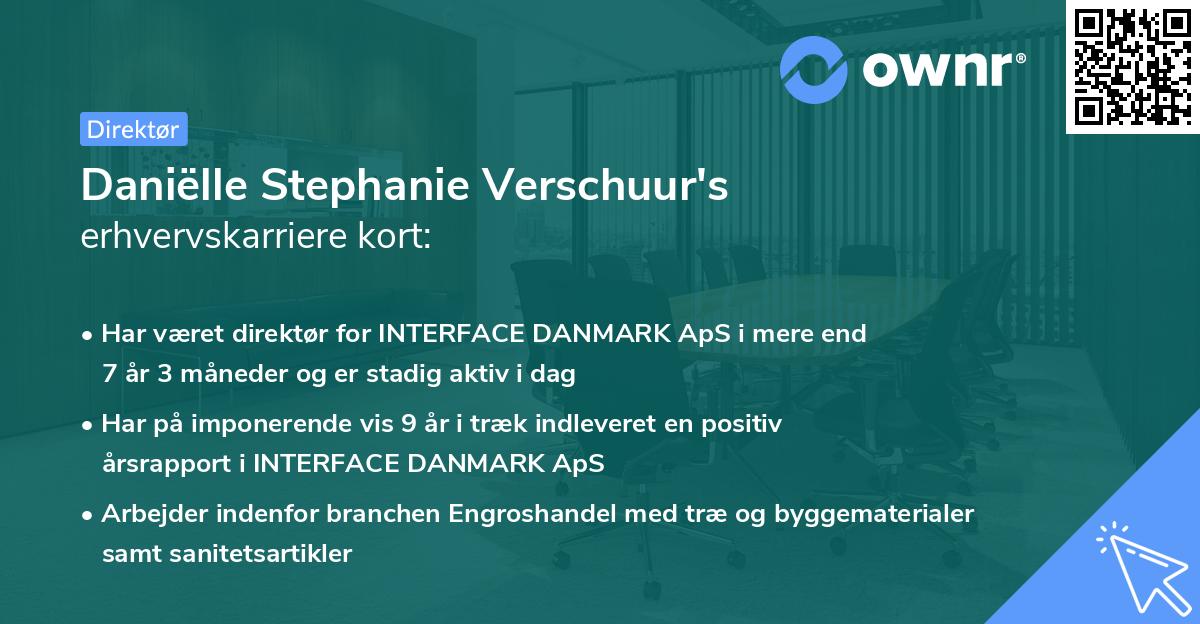 Daniëlle Stephanie Verschuur's erhvervskarriere kort