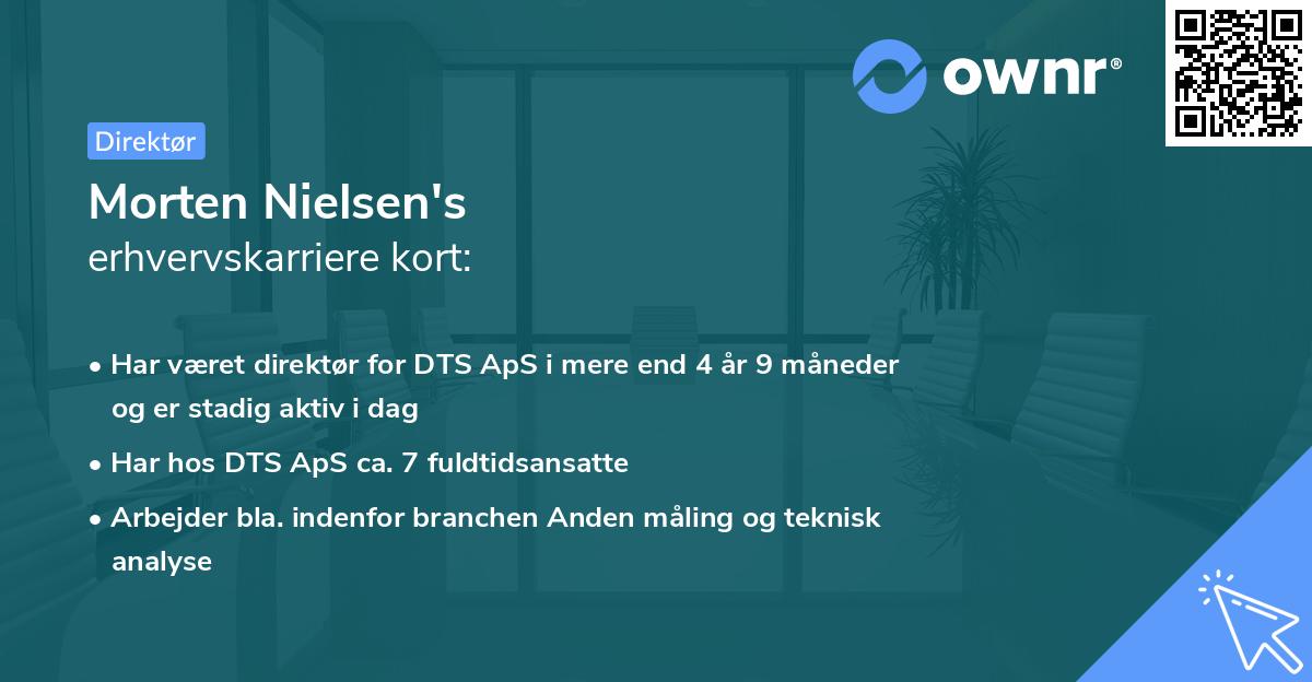 Morten Nielsen's erhvervskarriere kort