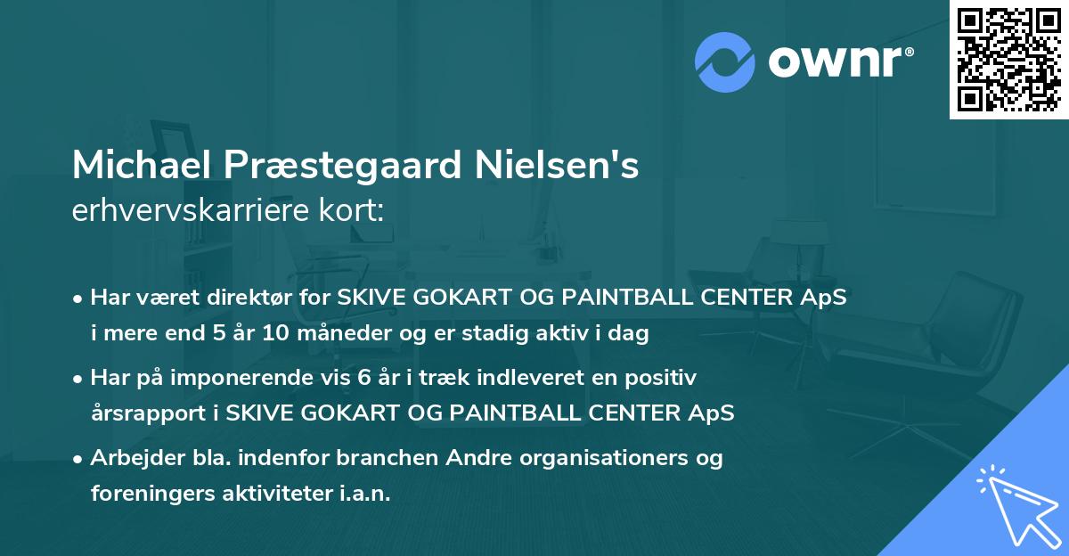 Michael Præstegaard Nielsen's erhvervskarriere kort