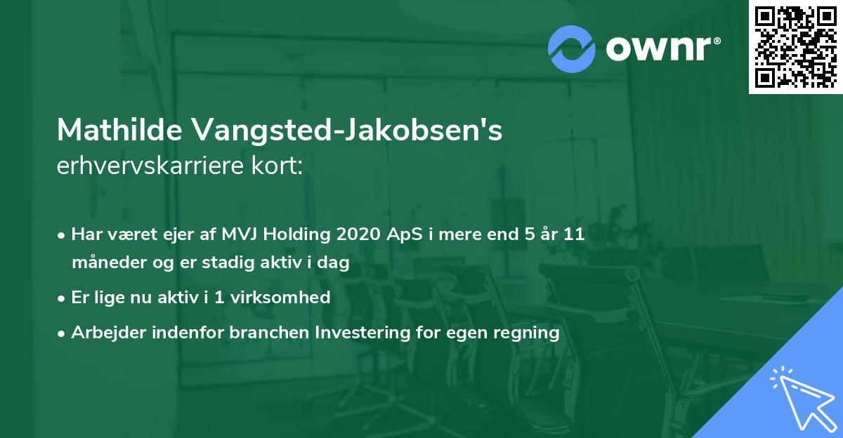 Mathilde Vangsted-Jakobsen's erhvervskarriere kort