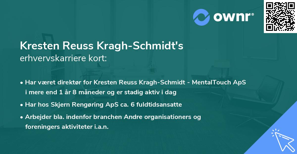 Kresten Reuss Kragh-Schmidt's erhvervskarriere kort
