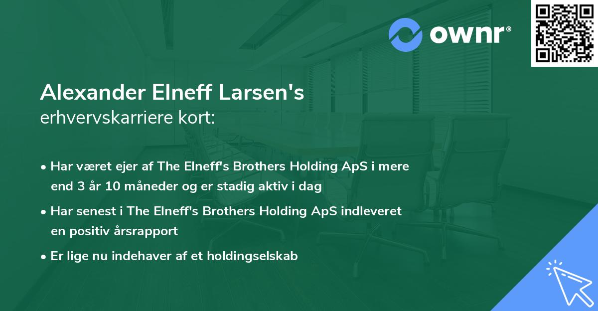 Alexander Elneff Larsen's erhvervskarriere kort