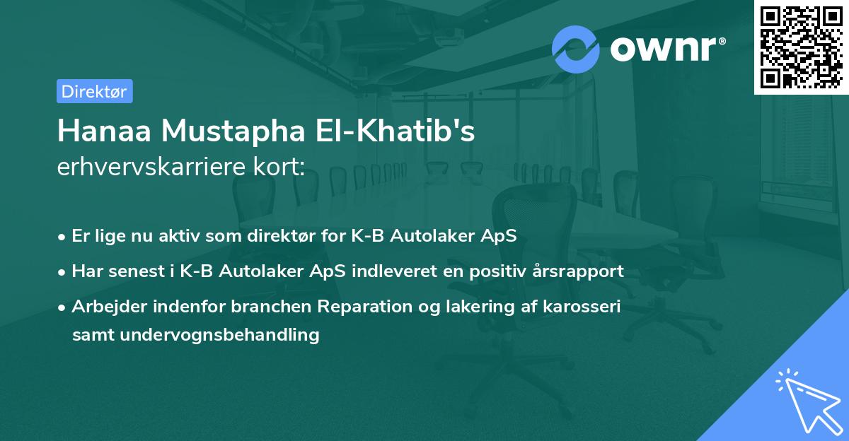 Hanaa Mustapha El-Khatib's erhvervskarriere kort
