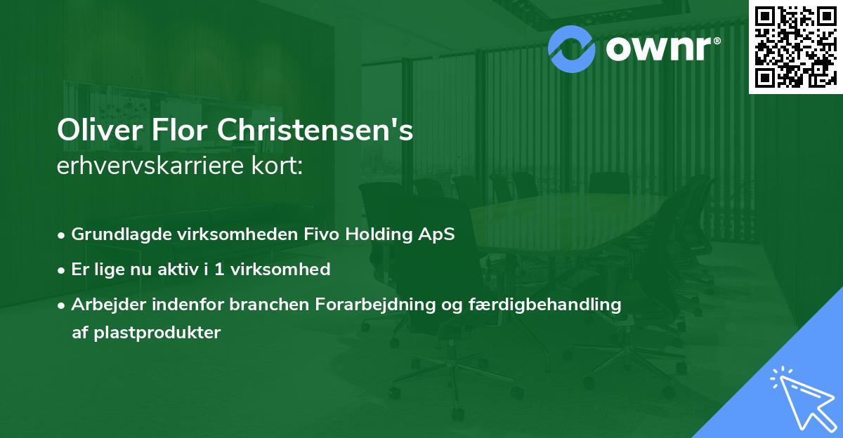 Oliver Flor Christensen's erhvervskarriere kort