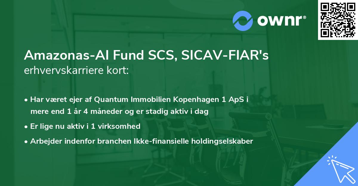 Amazonas-AI Fund SCS, SICAV-FIAR's erhvervskarriere kort