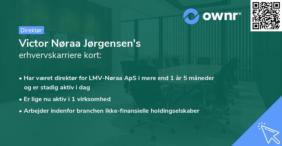 Victor Nøraa Jørgensen's erhvervskarriere kort