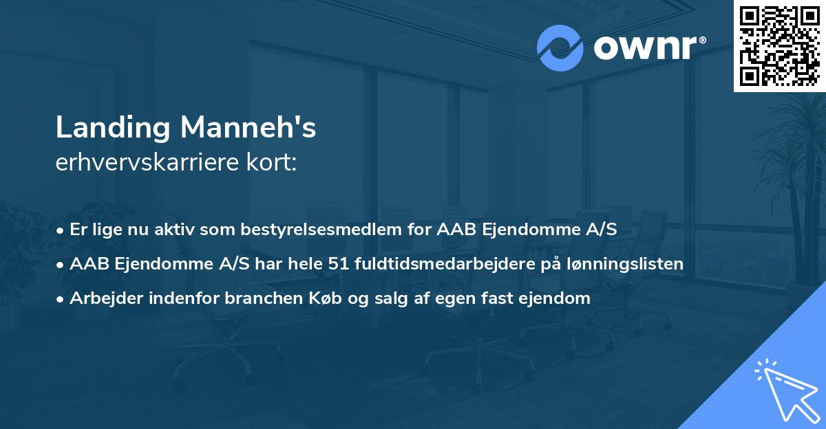 Landing Manneh's erhvervskarriere kort
