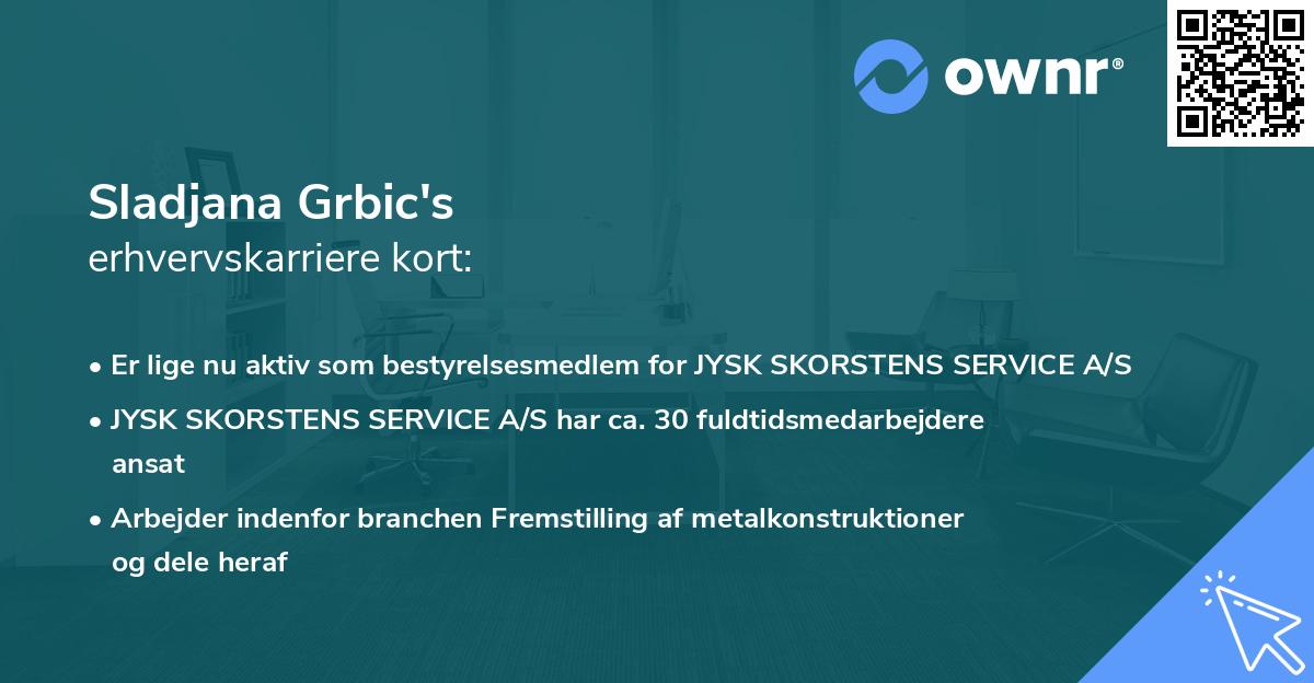 Sladjana Grbic's erhvervskarriere kort