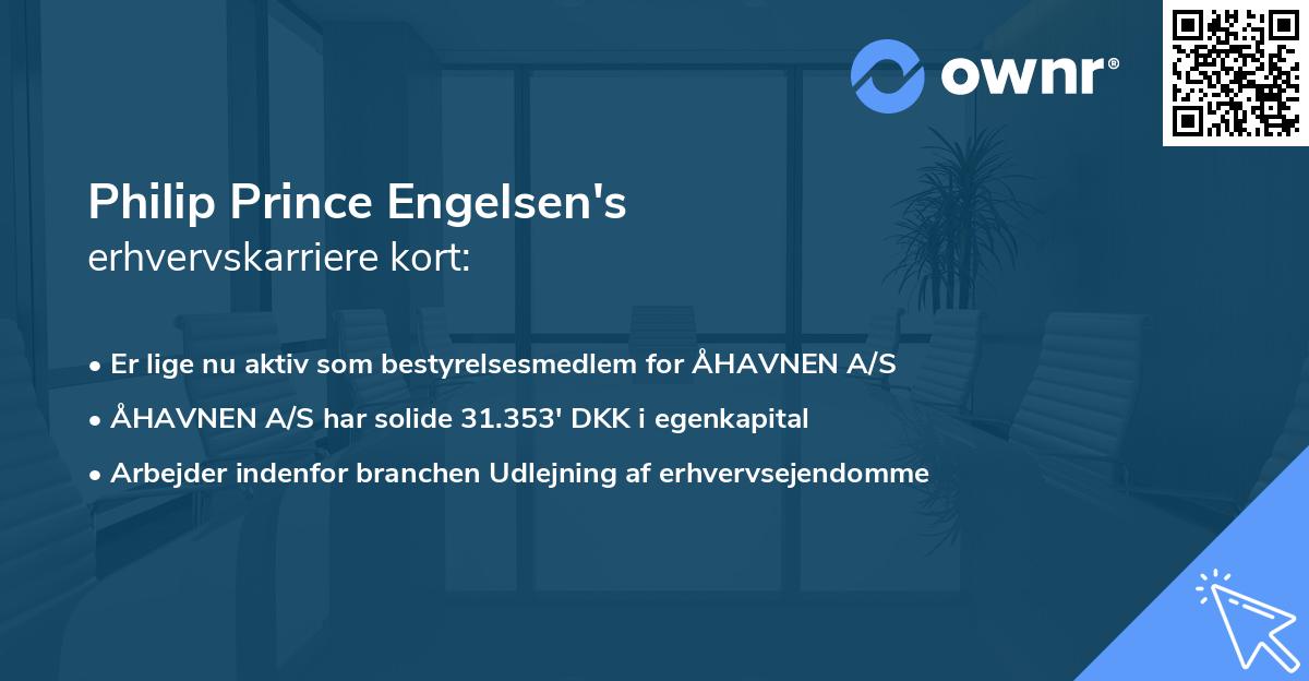 Philip Prince Engelsen's erhvervskarriere kort