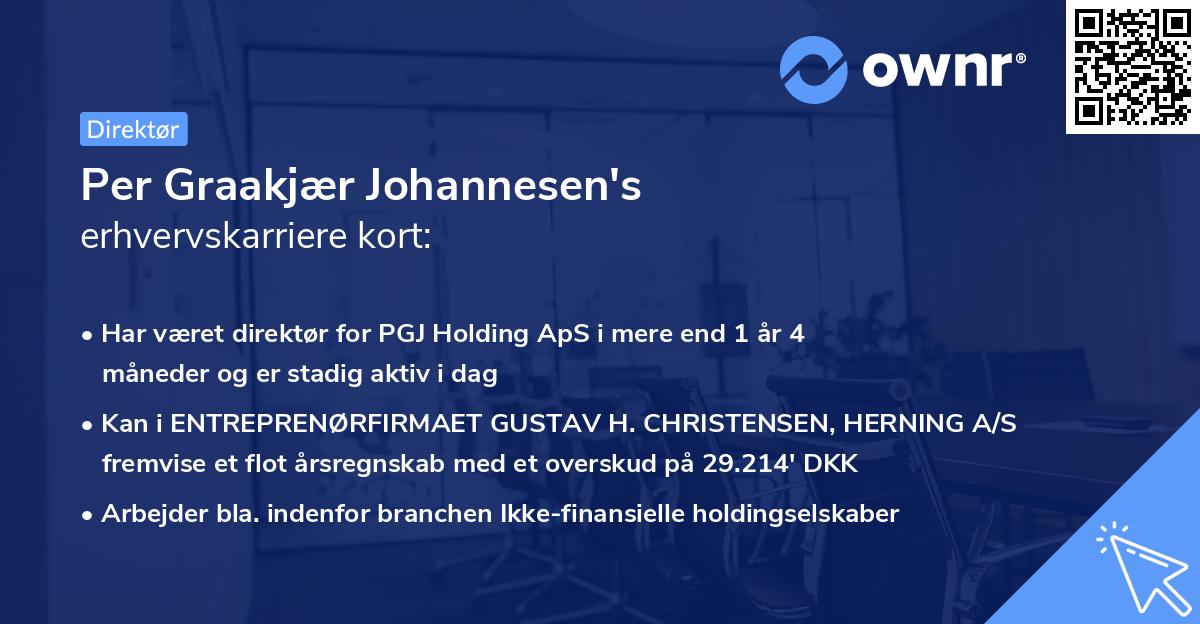 Per Graakjær Johannesen's erhvervskarriere kort