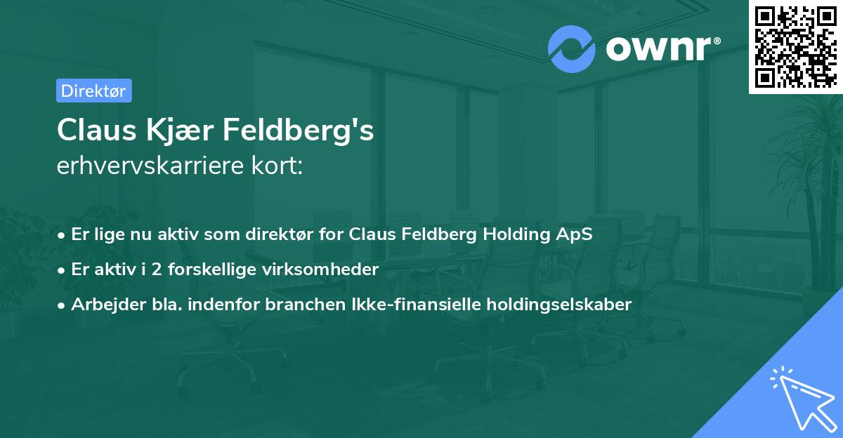 Claus Kjær Feldberg's erhvervskarriere kort