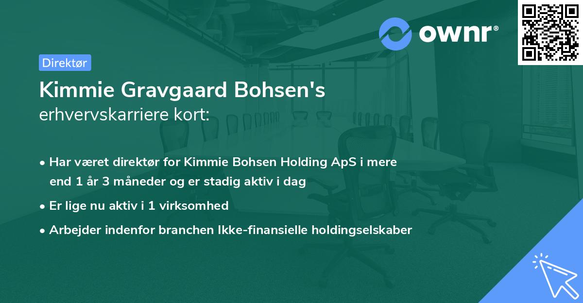 Kimmie Gravgaard Bohsen's erhvervskarriere kort