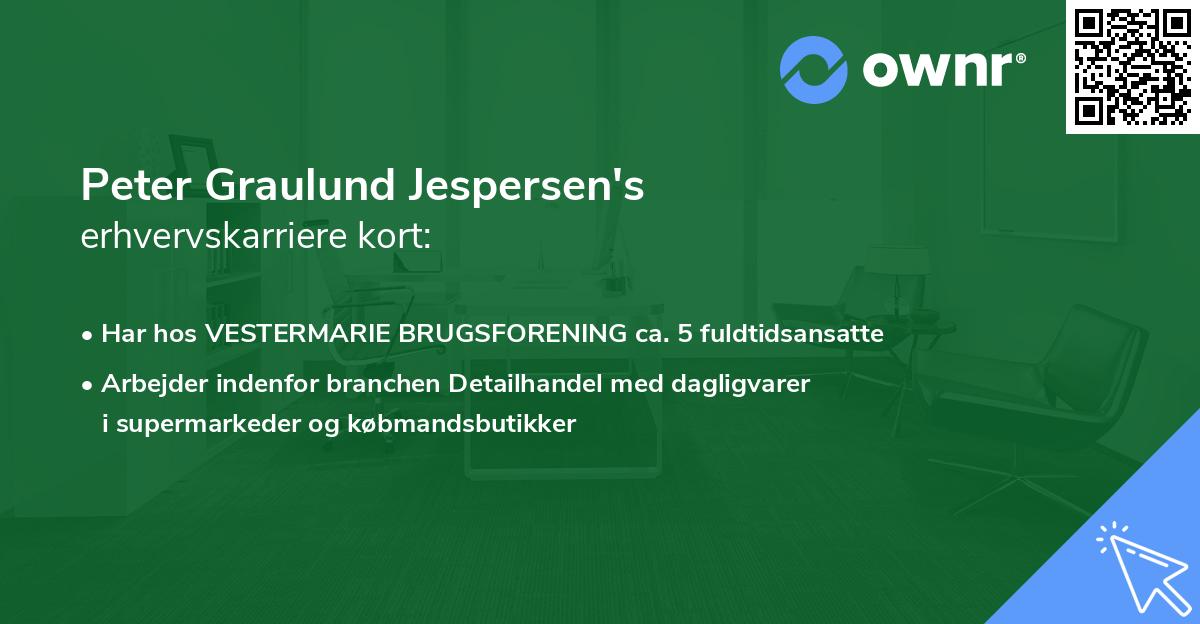 Peter Graulund Jespersen's erhvervskarriere kort