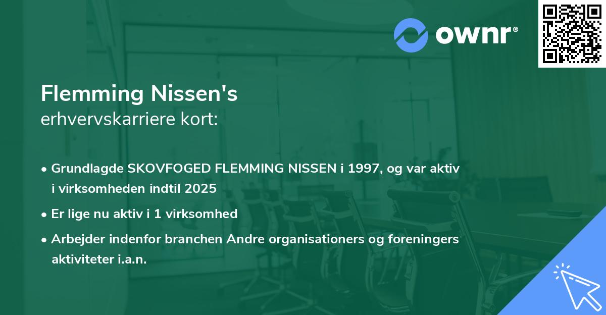 Flemming Nissen's erhvervskarriere kort