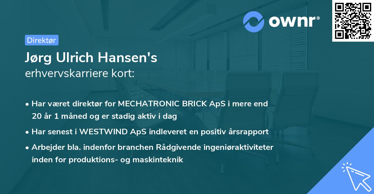 Jørg Ulrich Hansen's erhvervskarriere kort