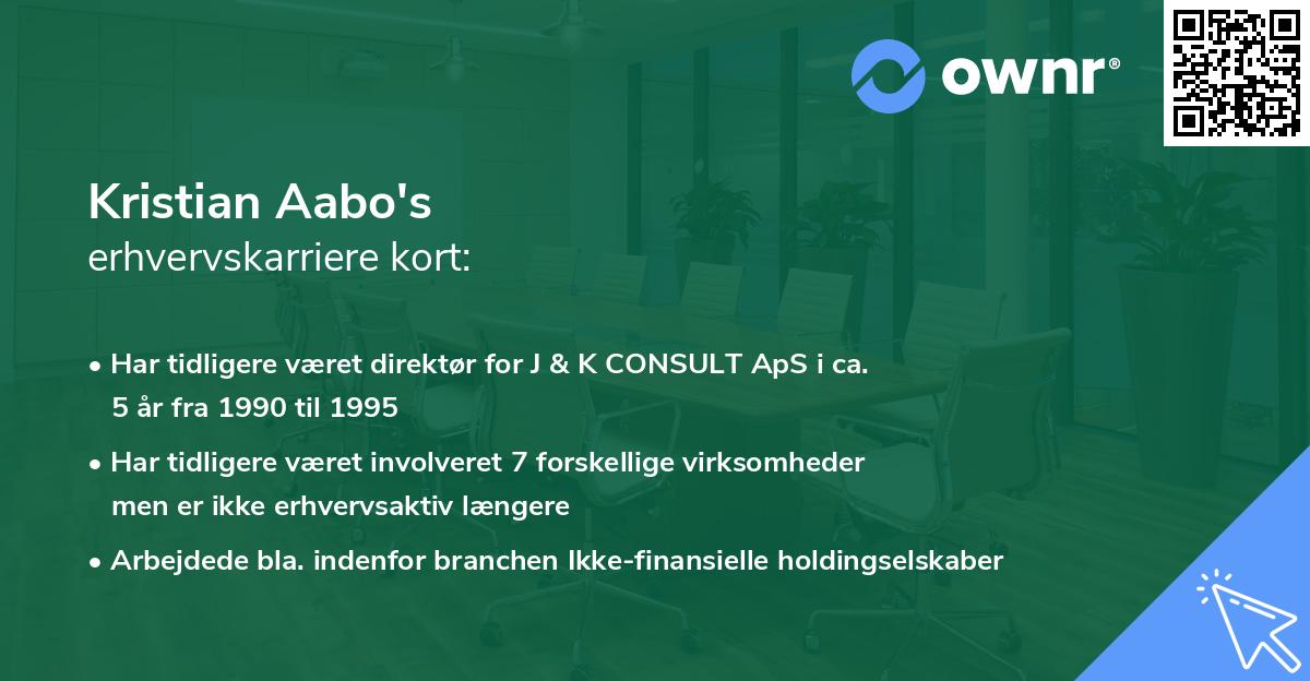 Kristian Aabo's erhvervskarriere kort