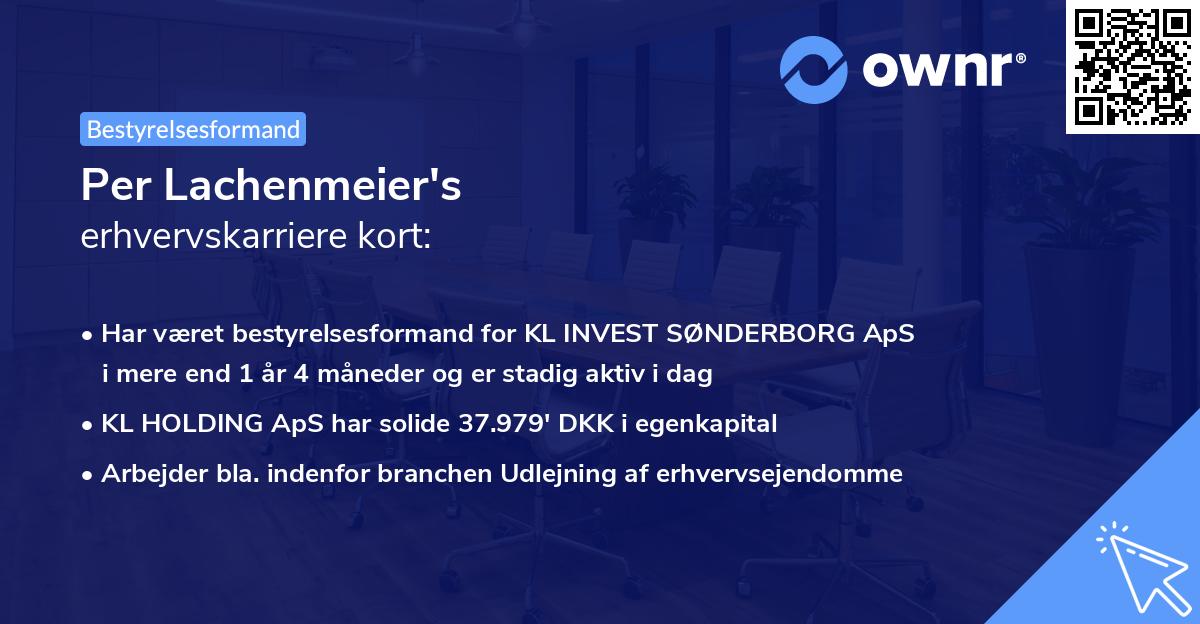 Per Lachenmeier's erhvervskarriere kort