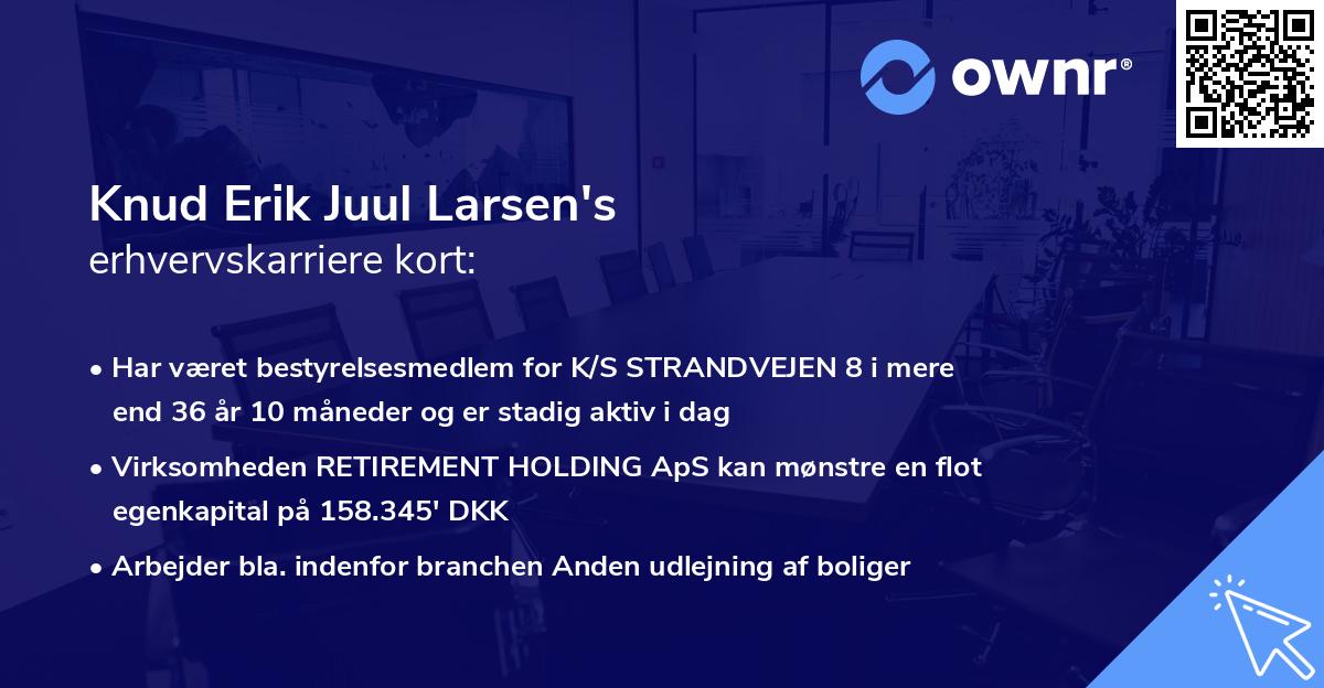 Knud Erik Juul Larsen's erhvervskarriere kort